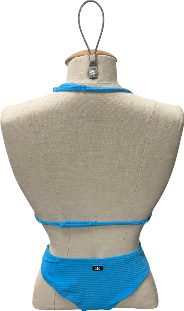 Calvin Klein Blue Triangle Bikini Top & Tie Side Bikini Bottoms 12 Years
