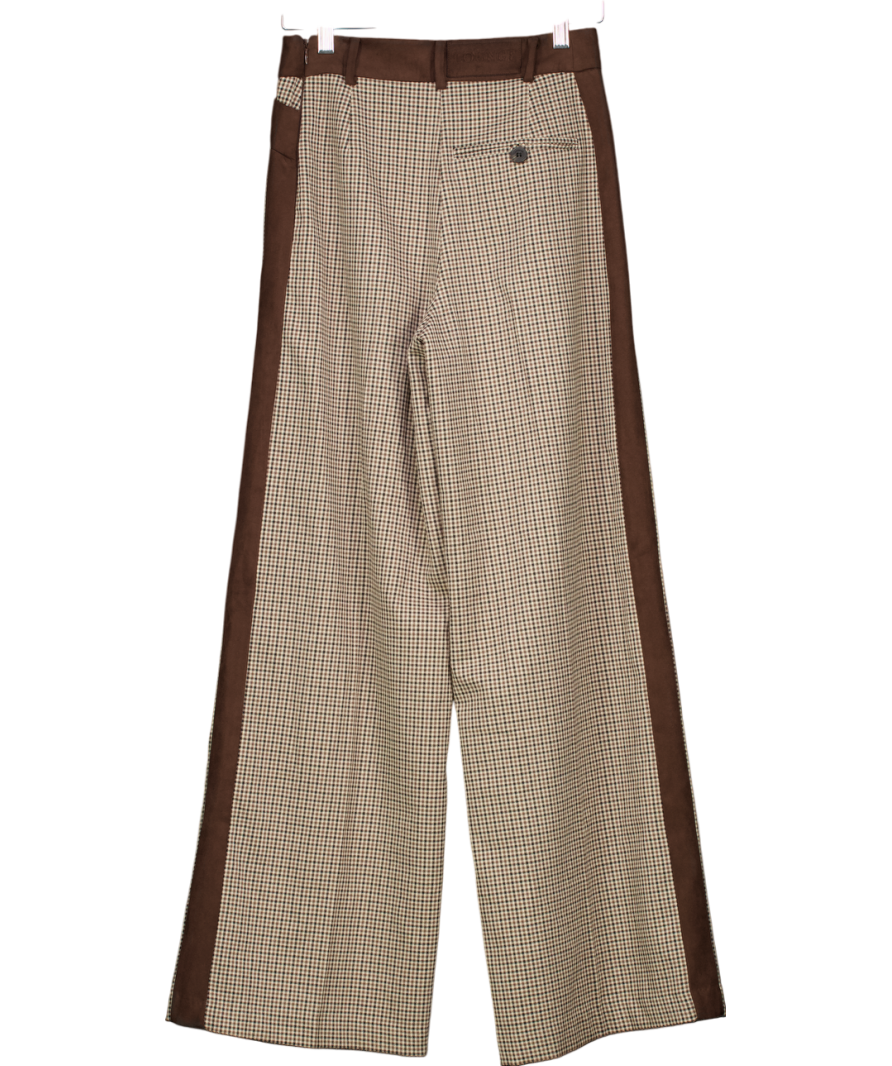 Lounge Houndstooth Trousers Brown UK XS
