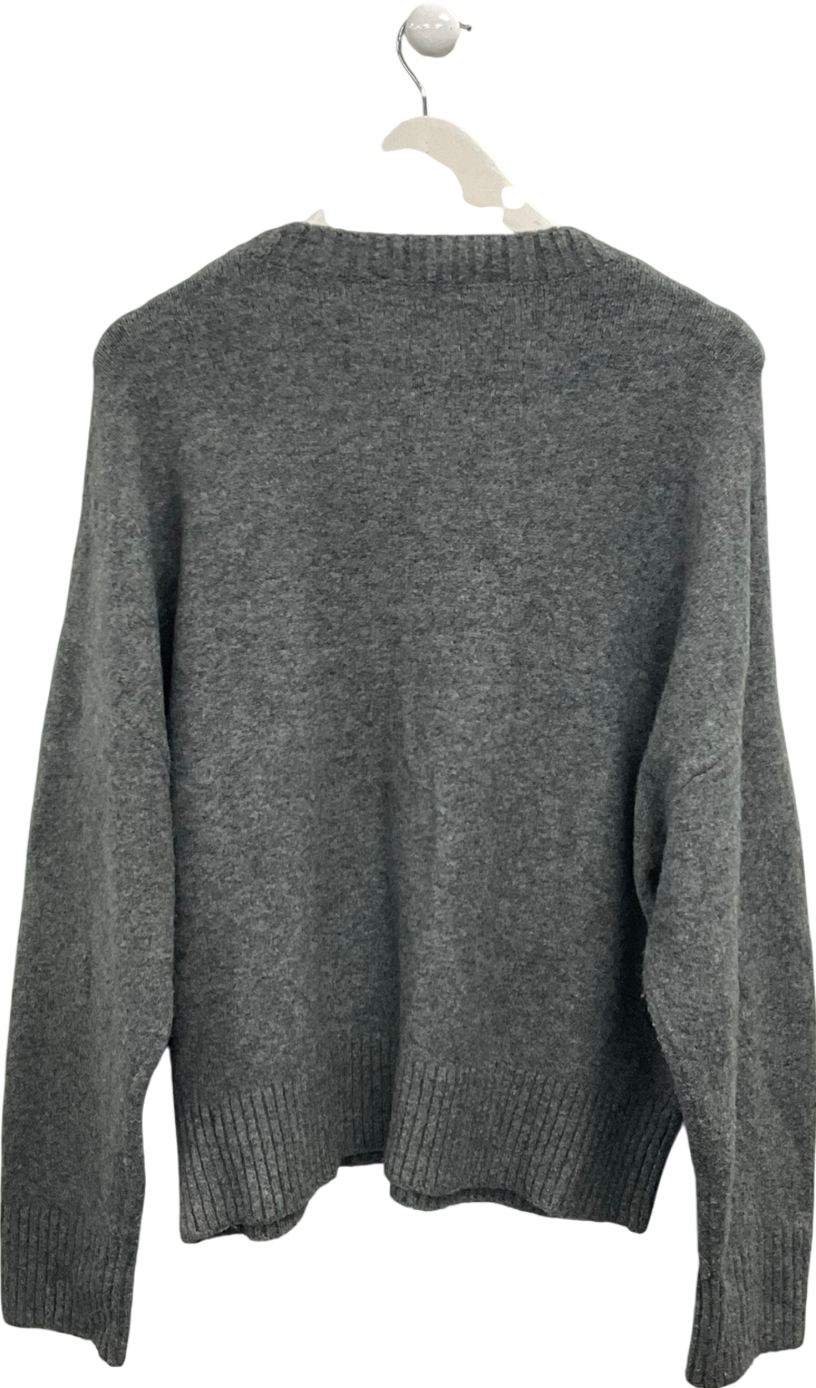 ZARA Grey Round Neck Jumper UK L