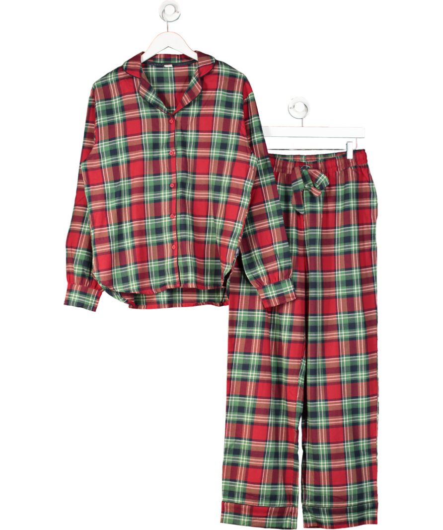 Chelsea Peers Red Gingham Brushed Long Sleeved Set UK 10