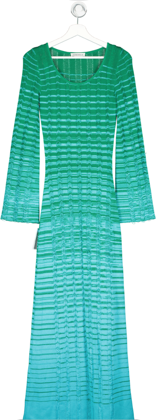 amotea Green Courmayeur Knitted Maxi Dress UK S
