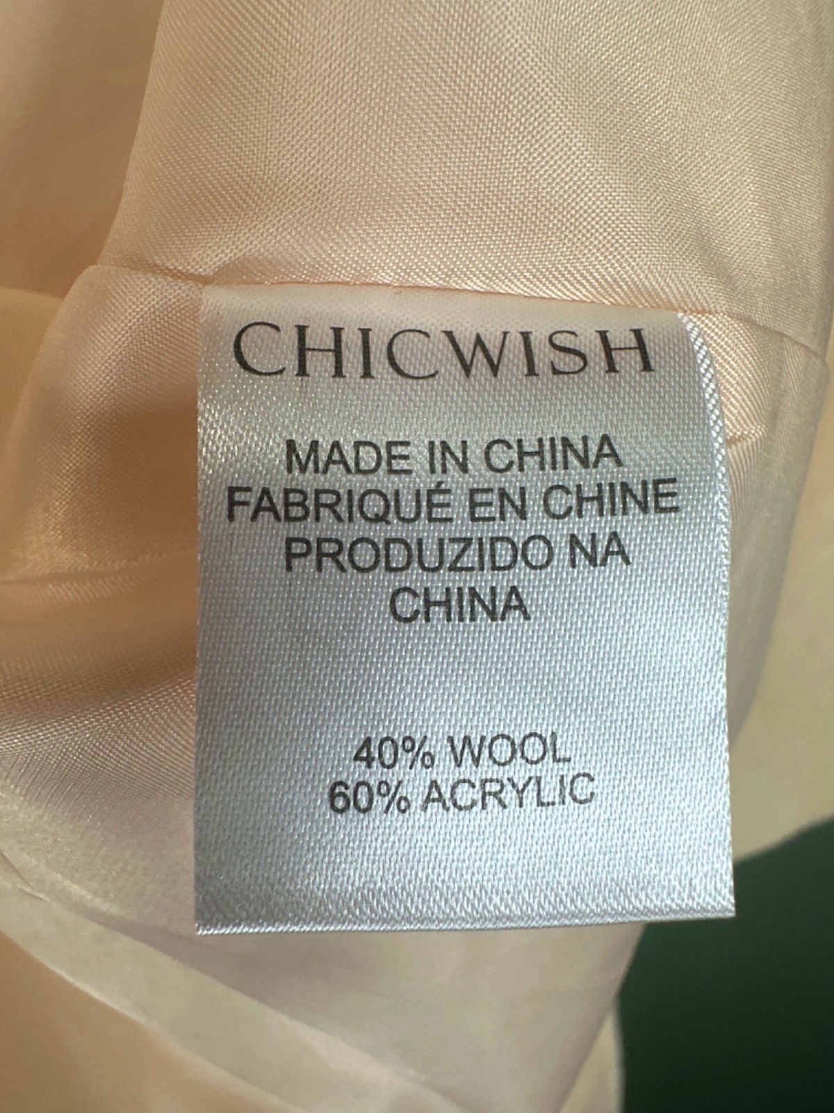 Chicwish Beige Wrap Coat UK S