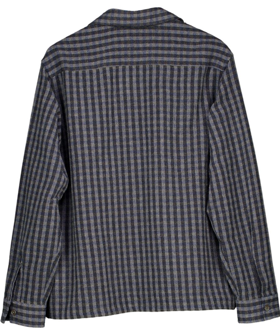 Our Legacy Blue Heusen Check Shirt UK M
