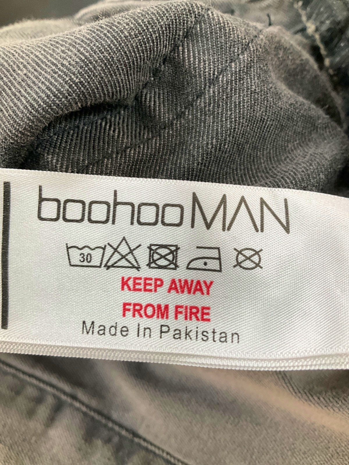 Boohoo Man Grey Skinny Jeans W34