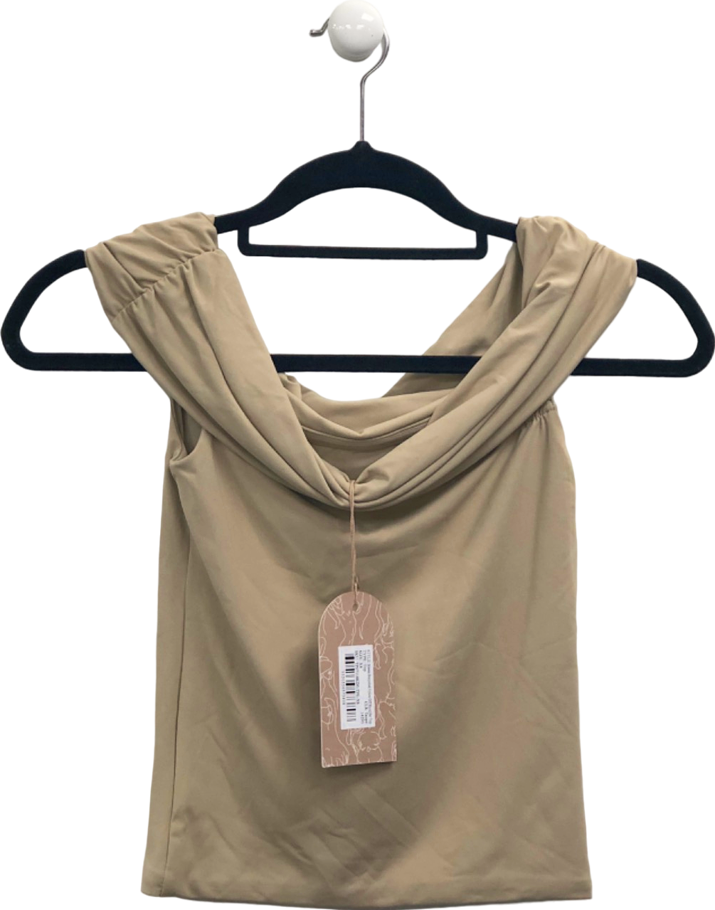 Meshki Beige Off-Shoulder Top UK XS