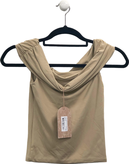 Meshki Beige Off-Shoulder Top UK XS