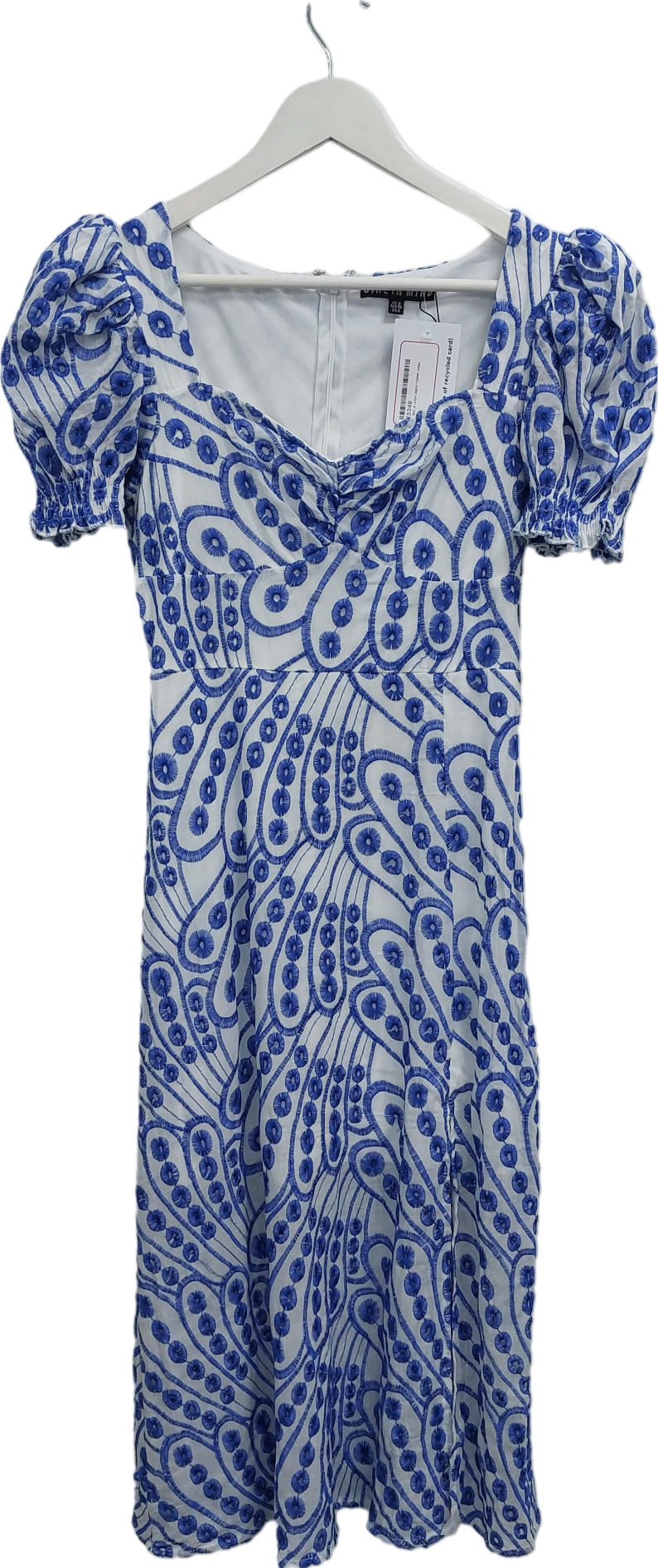 Girl In Mind Blue Lillian Broderie Anglais Midi Dress UK 8
