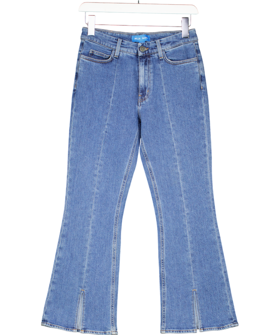 MIH Jeans Blue Marty High Rise Cropped Flare Jeans W25