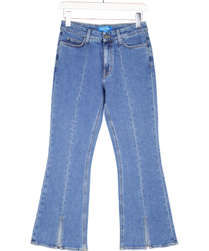 MIH Jeans Blue Marty High Rise Cropped Flare Jeans W25