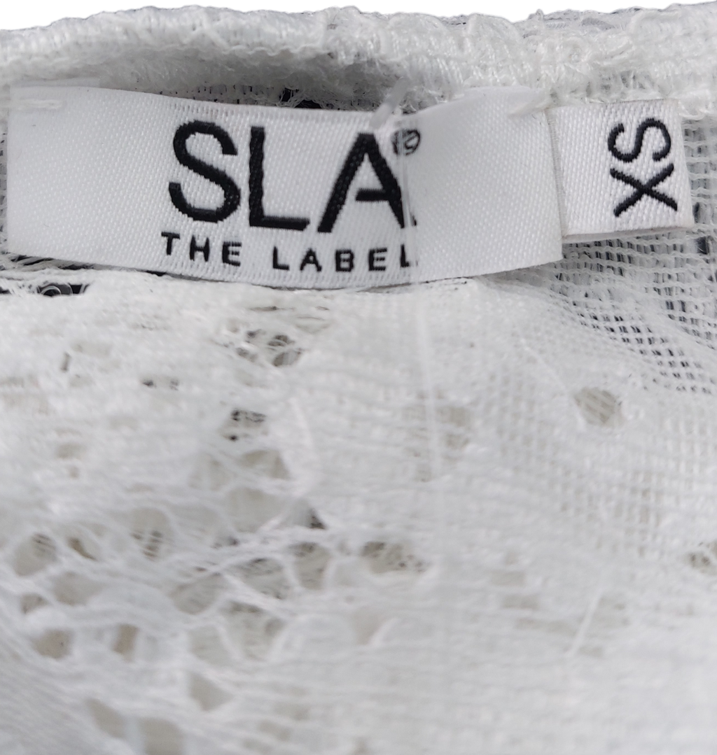 SLA the label White Sequin Lace Dress UK XS