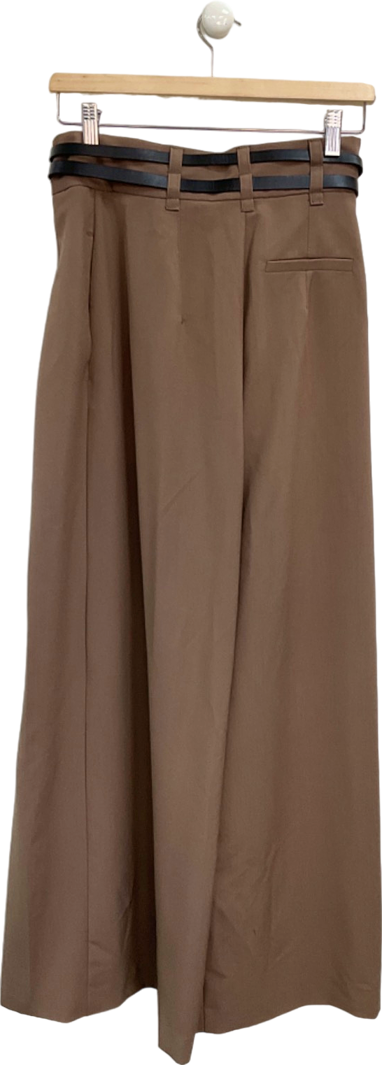 River Island Beige Wide Leg Trousers UK 6