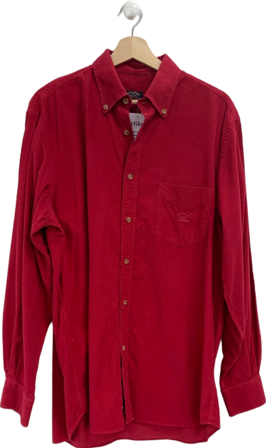 Paul & Shark Red Long Sleeve Corduroy Shirt Chest 42