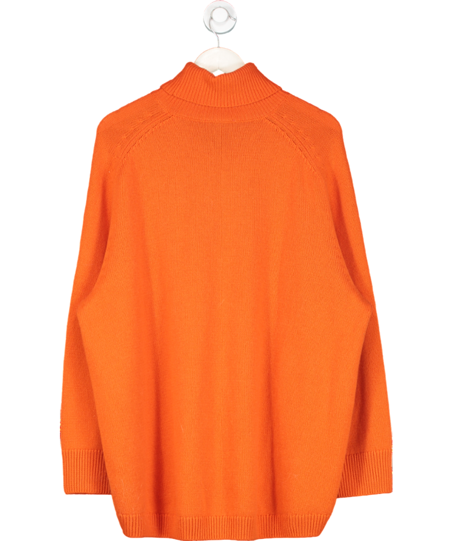 cos Orange Wool And Cashmere Blend Jumper UK L