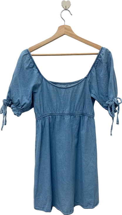 Miss Selfridge Blue Denim Mini Dress UK 8