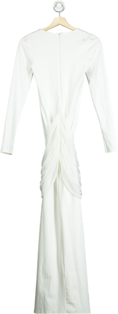 Port De Bras White Long Sleeve Dress UK S