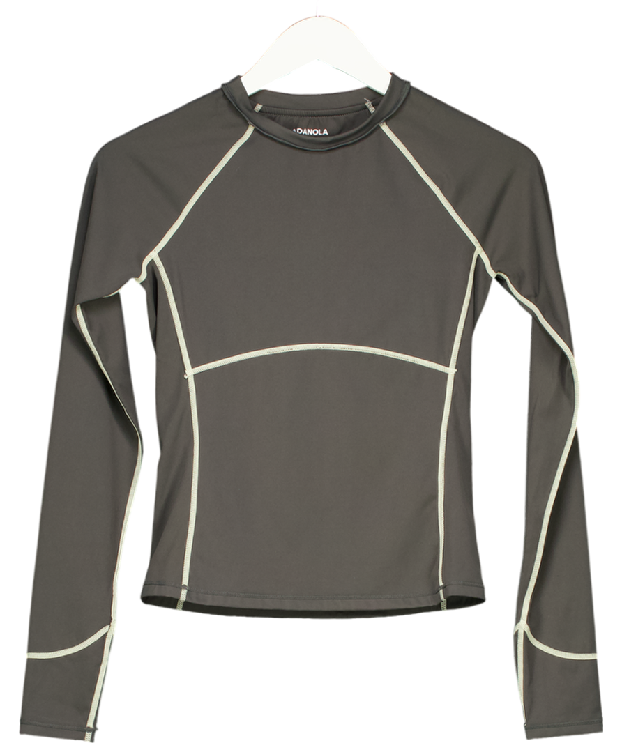 Adanola Green Ultimate Seam Detail Long Sleeve Top UK S