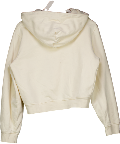4th & Reckless Cream Logo-embroidered Cotton-jersey Hoody UK S