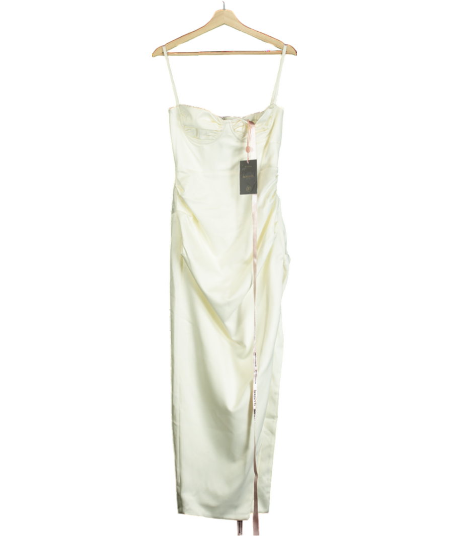 House of CB Cream Ivory Satin Corset Dress UK S