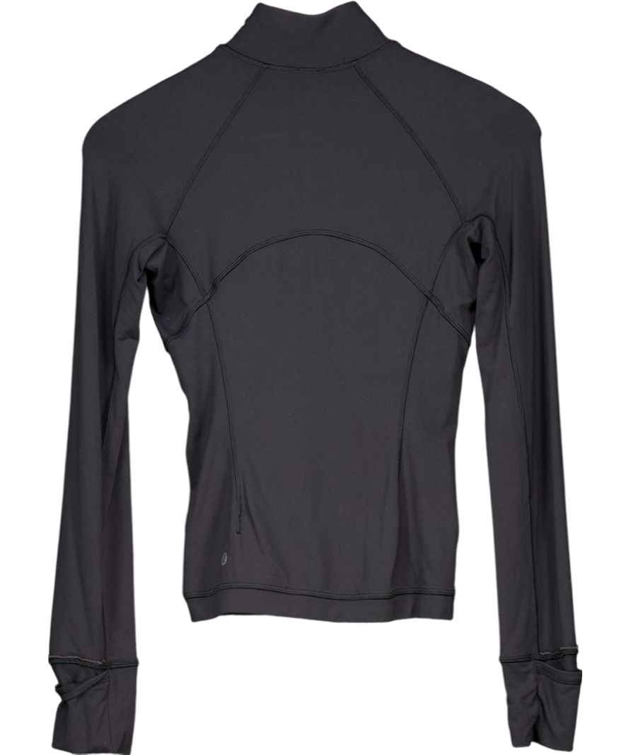 Lululemon Black Half Zip Up Top UK 6