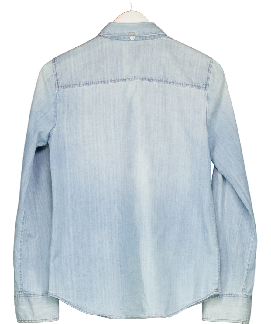 J Crew Blue Light Denim Shirt UK 6