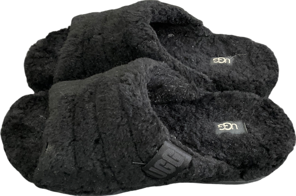 UGG Black Fluff Slides UK 7 EU 40 👠
