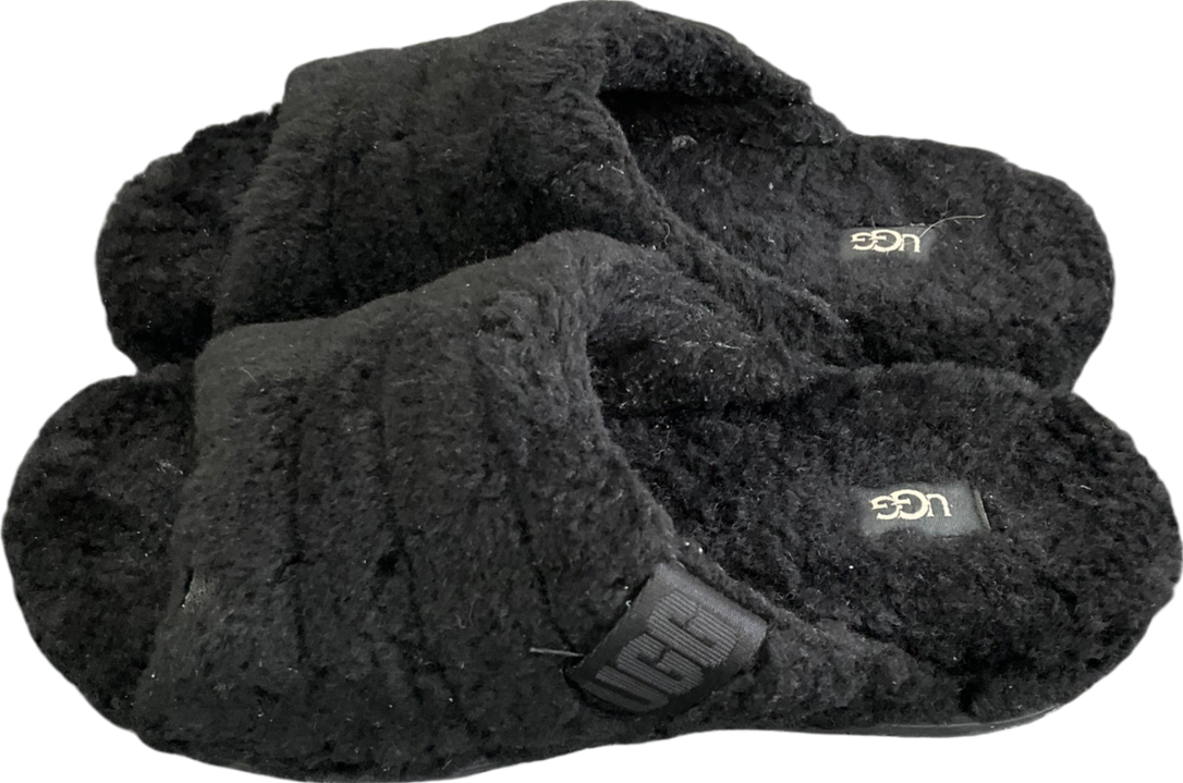 UGG Black Fluff Slides UK 7 EU 40 👠