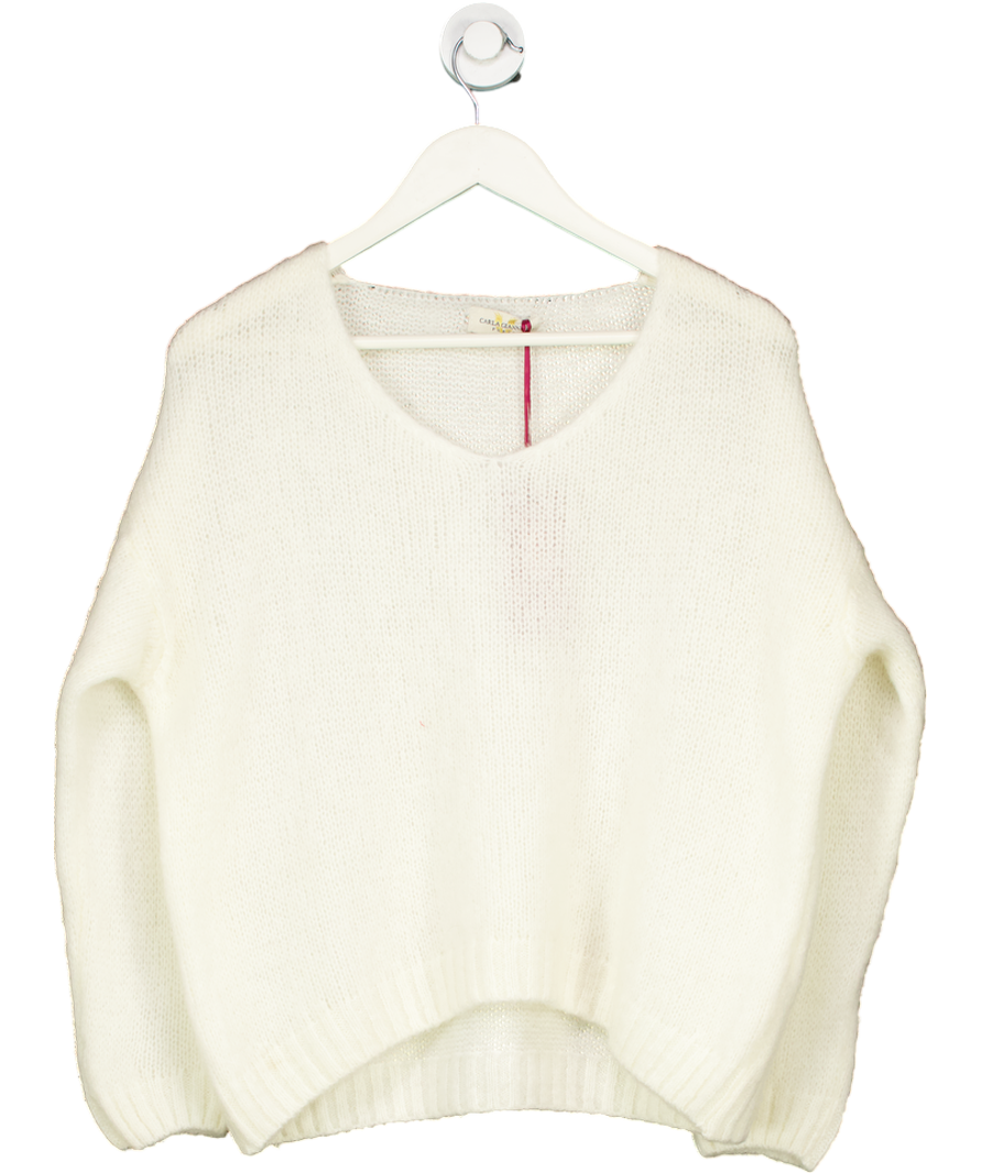 Law & Co Cream Carla Giannini Mohair Blend Angel Wing Knit One Size