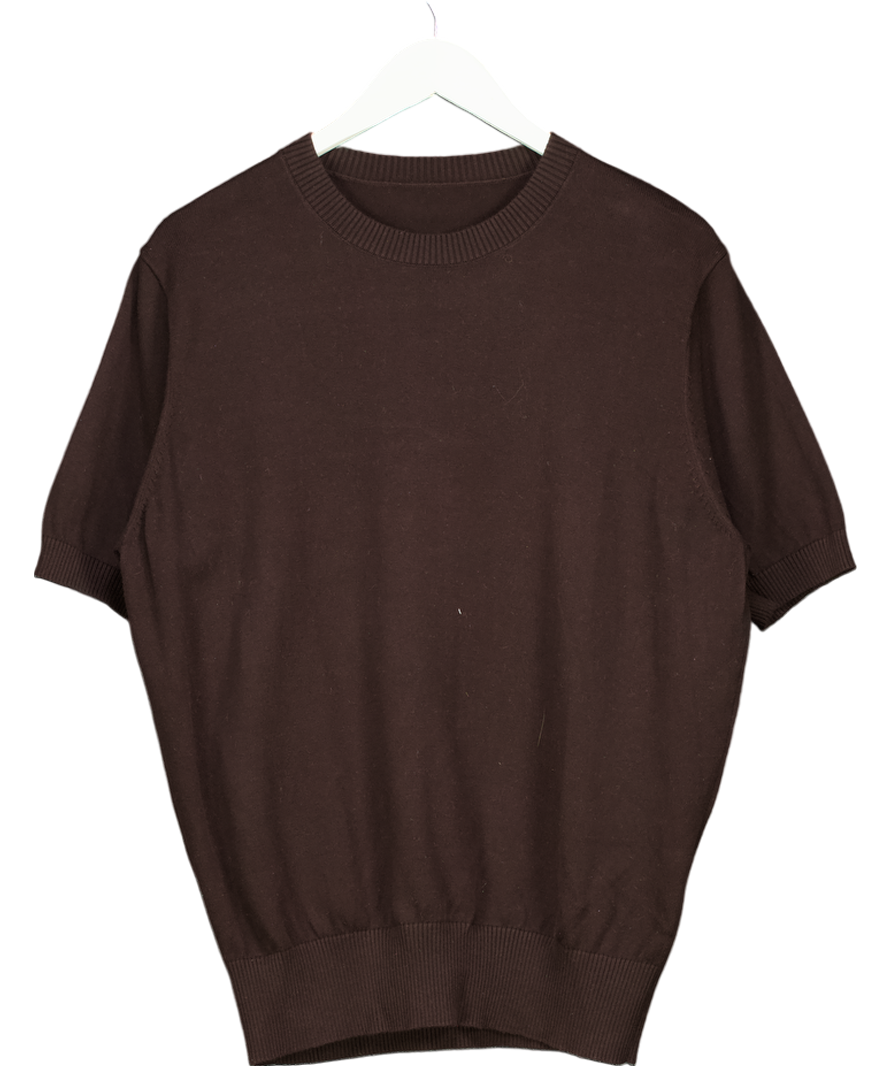 The Anthology Brown Knitted T-shirt UK L