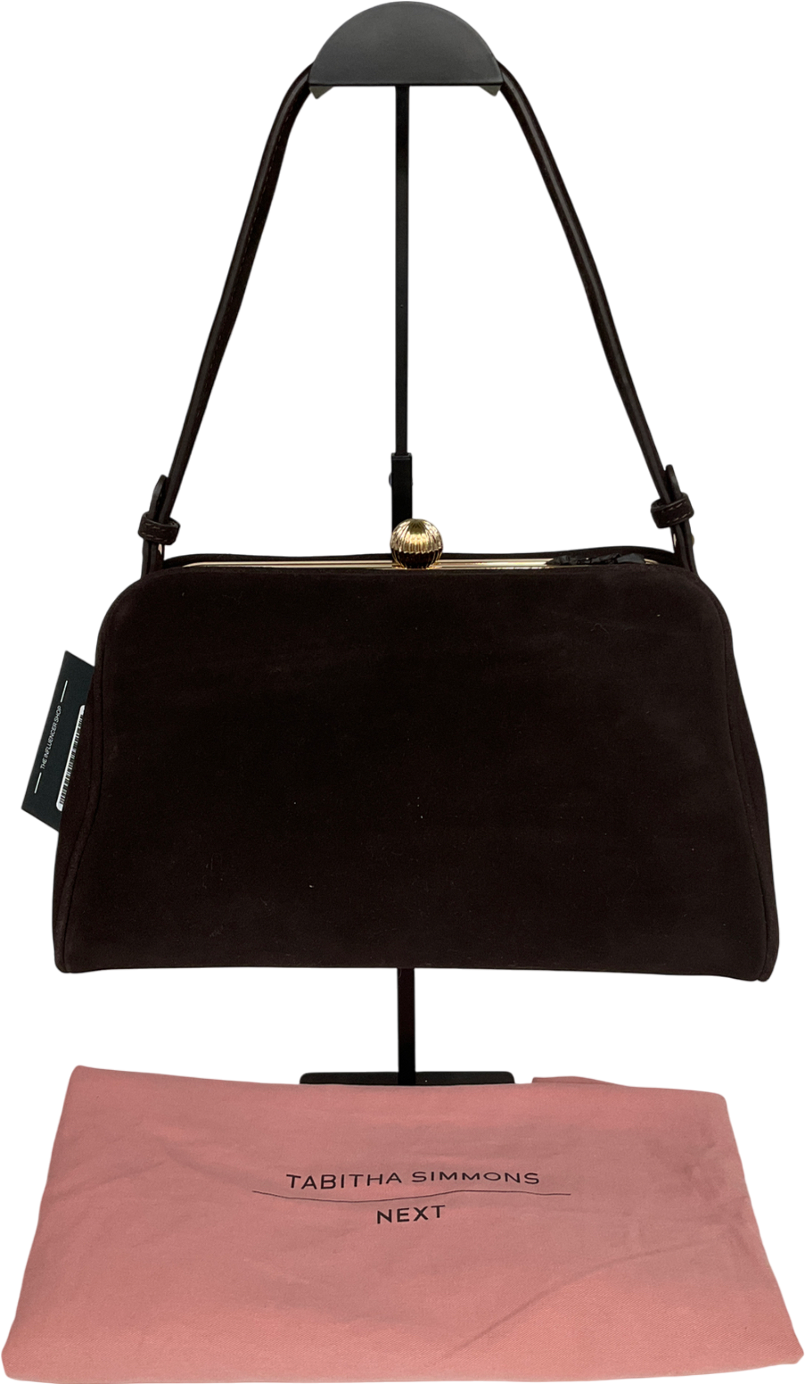Tabitha Simmons X Next Aunty Mary's Chocolate Brown Suede Structured Bag