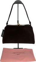 Tabitha Simmons X Next Aunty Mary's Chocolate Brown Suede Structured Bag