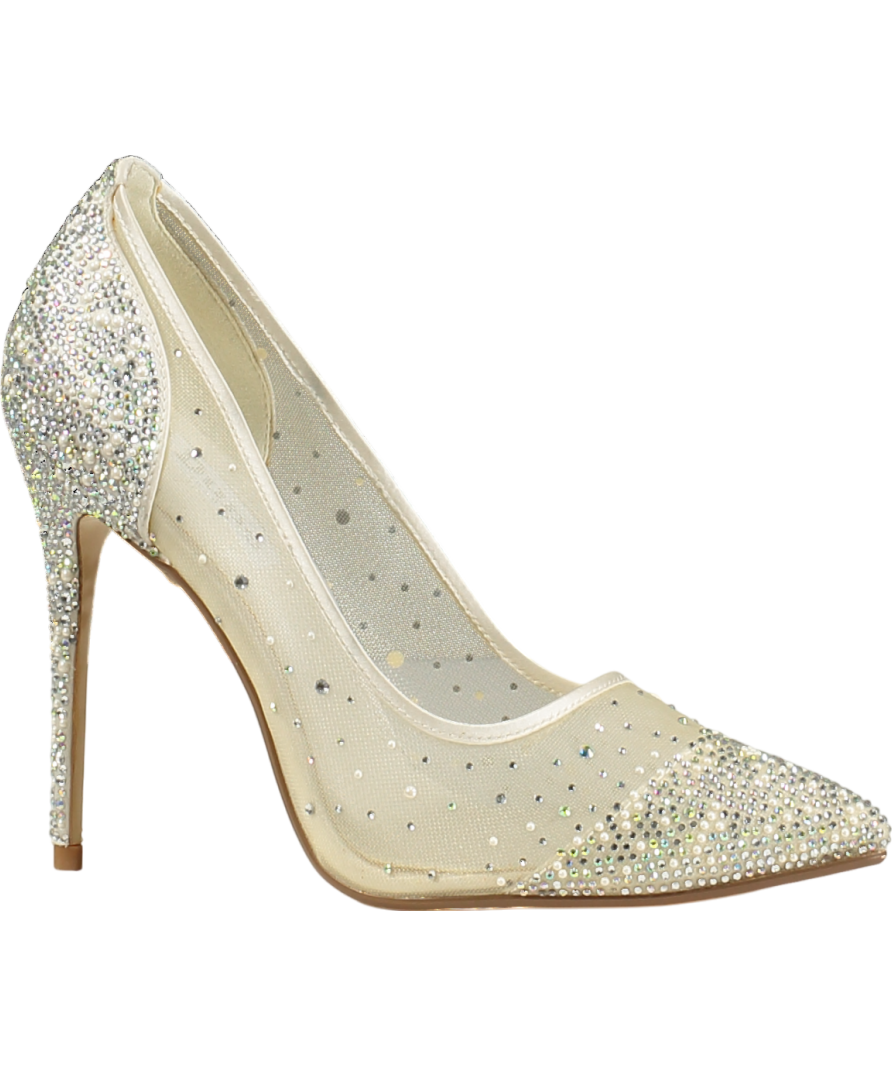 Dune White 'brightest' Court Shoes UK 4 EU 37 👠