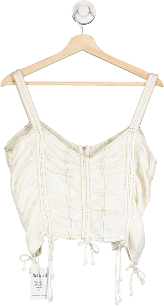 Urban Outfitters BDG Cream ruched cami top UK L