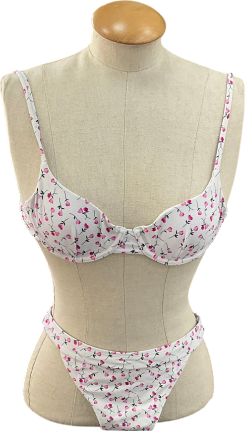 somerfield swim White Navagio Top Peony & Bottoms UK S