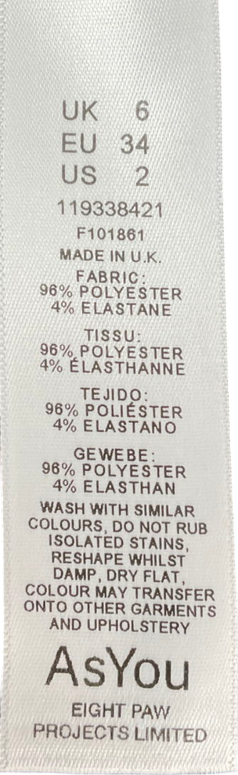 AsYou Multicoloured Halter Neck Cut Out Mini Dress With Ring Detailing UK 6