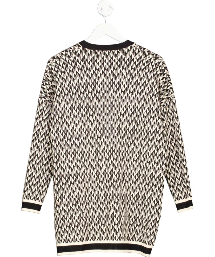 Karen Millen Black Monochrome Oversize Cardigan UK XS
