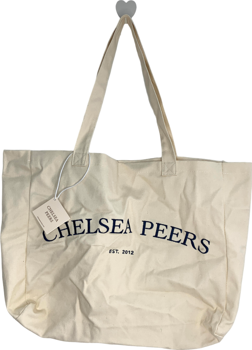 Chelsea Peers Beige Embroidered Tote Bag