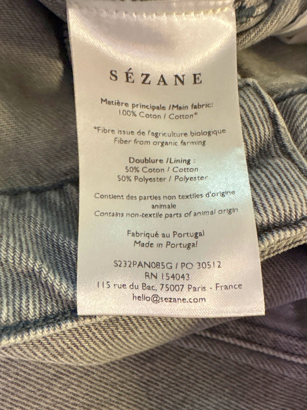 Sézane Grey Denim Jeans UK 10