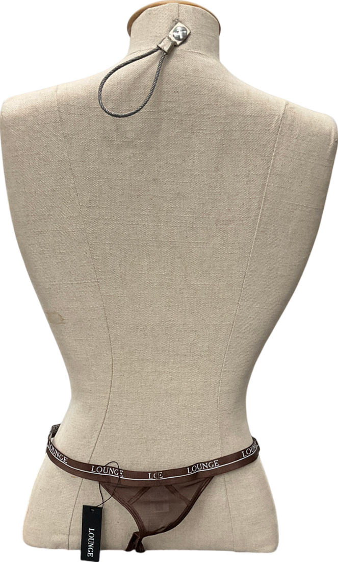 Lounge Underwear Brown Sparkle Blossom Thong UK M