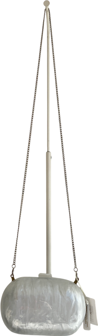 New Look White Pearl Crossbody Bag