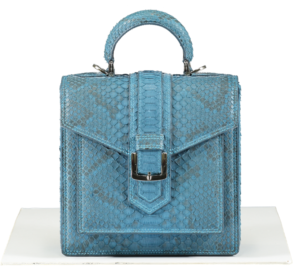 S'uvimal Blue Python Skin backpack /Crossbody Bag