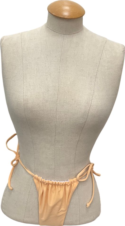 Topshop Orange Tie Up Thong Bikini Bottoms UK S
