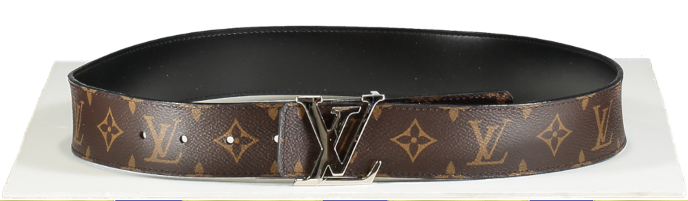 Louis Vuitton Monogram Canvas Belt WITH SILVER LV BUCKLE 95/38