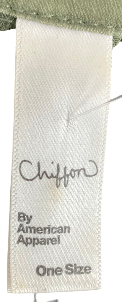 chiffon Oversized Khaki Green Blouse One Size