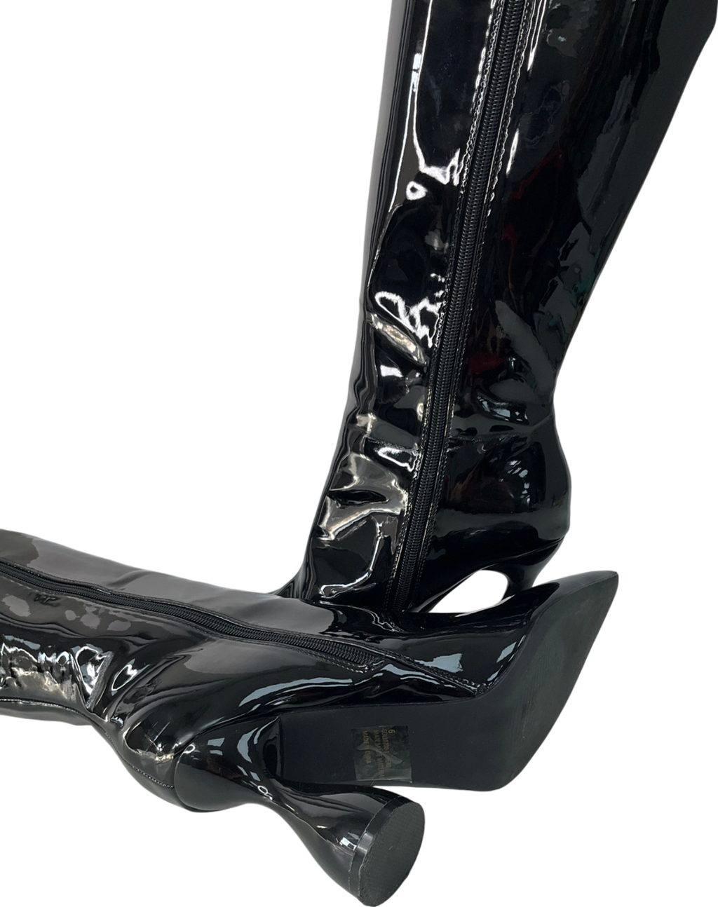 Ego Black Platform Knee High Boots UK 6 EU 39 👠