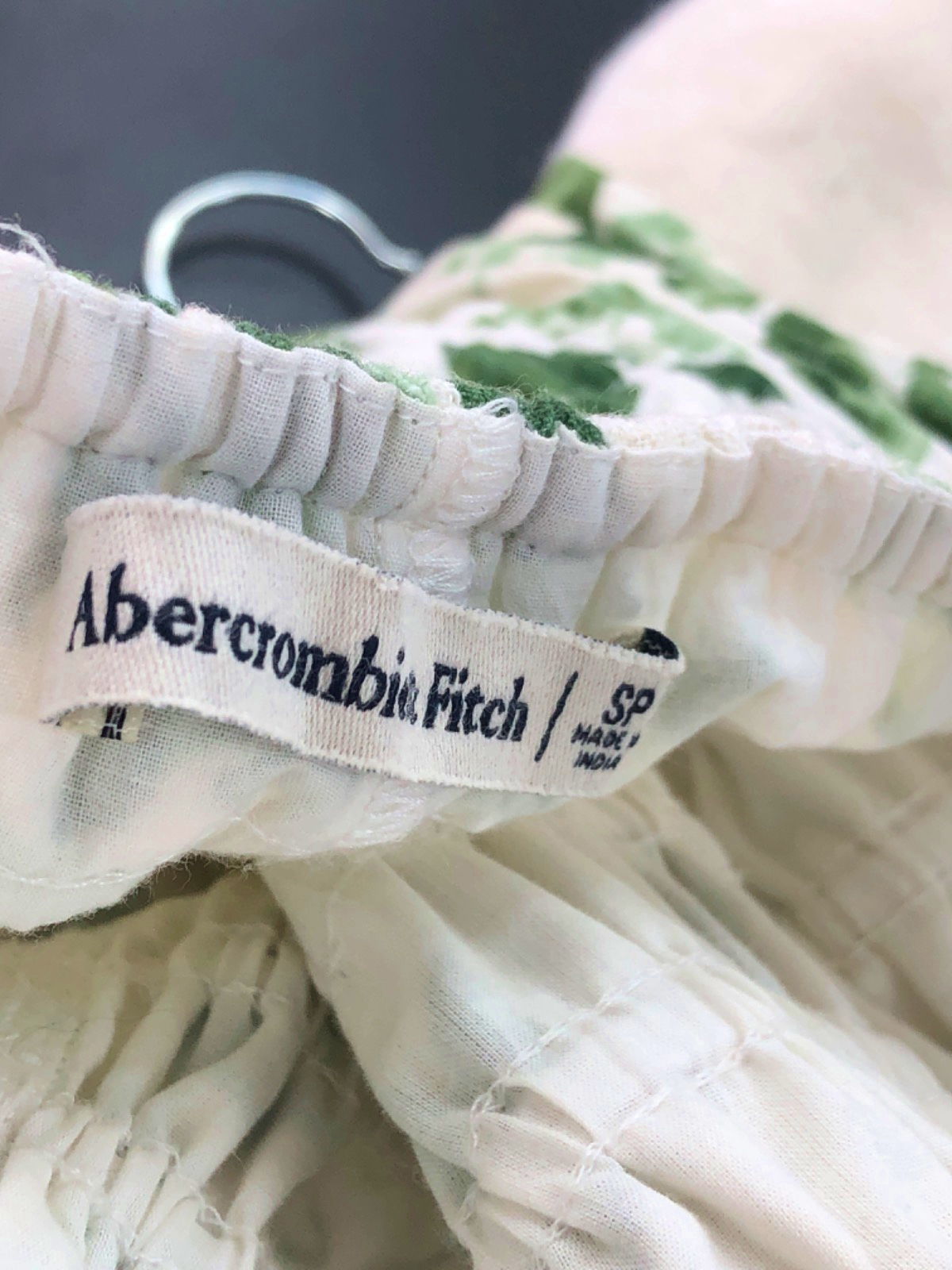 Abercrombie & Fitch Cream Green Floral Print Dress / Skirt UK S