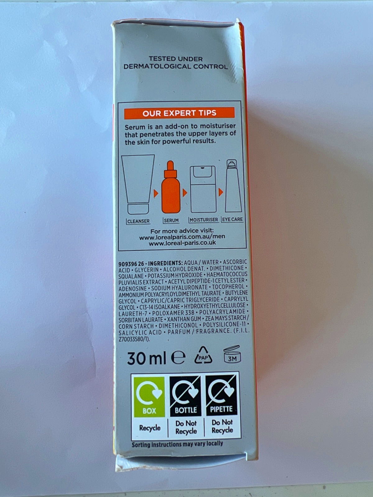 L'Oreal Men Expert Hydra Energetic Vitamin C Shot Serum 30ml