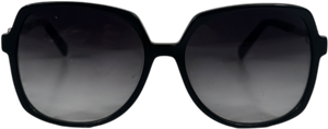 Karen Millen Black Rounded Gold Detail Sunglasses One Size