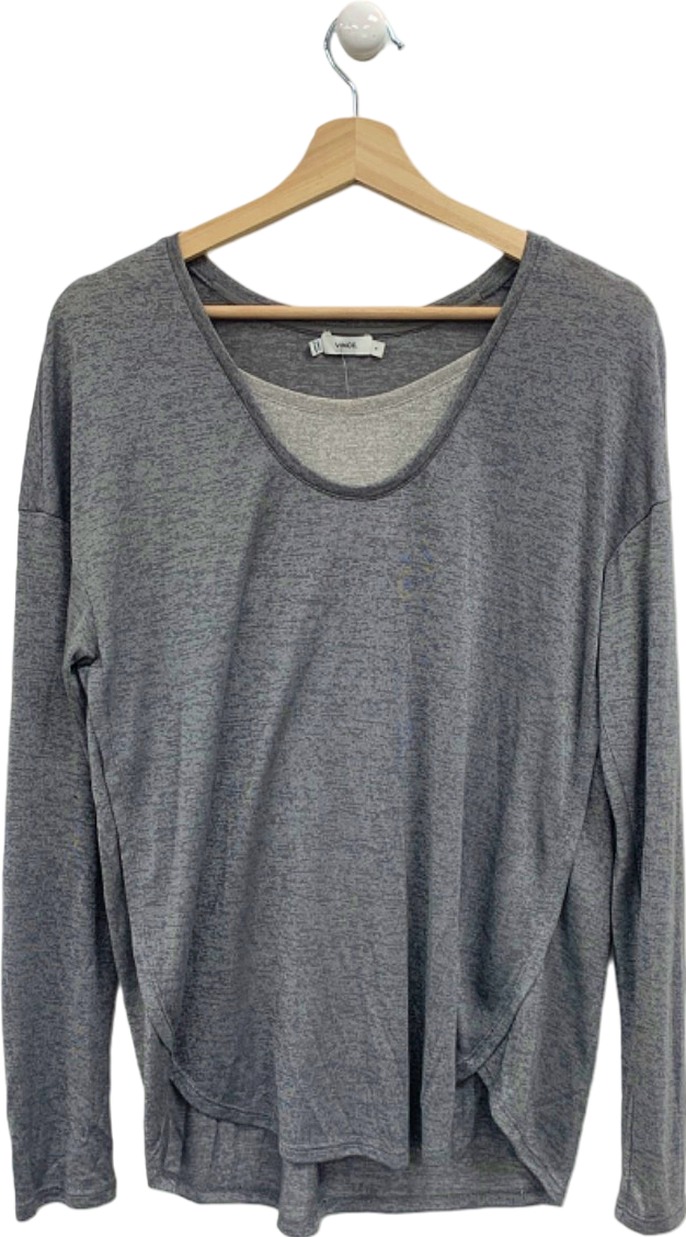 Vince Grey Long Sleeve Top UK S