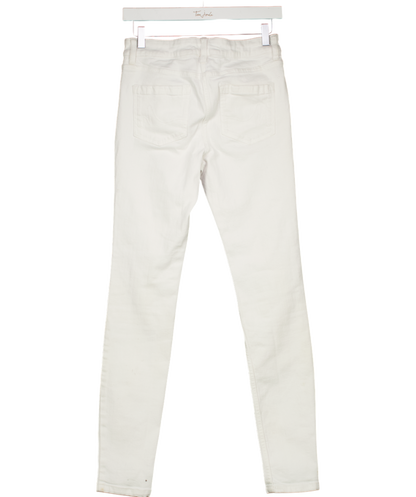 Next White Skinny Mid Rise Jeans Long UK 8