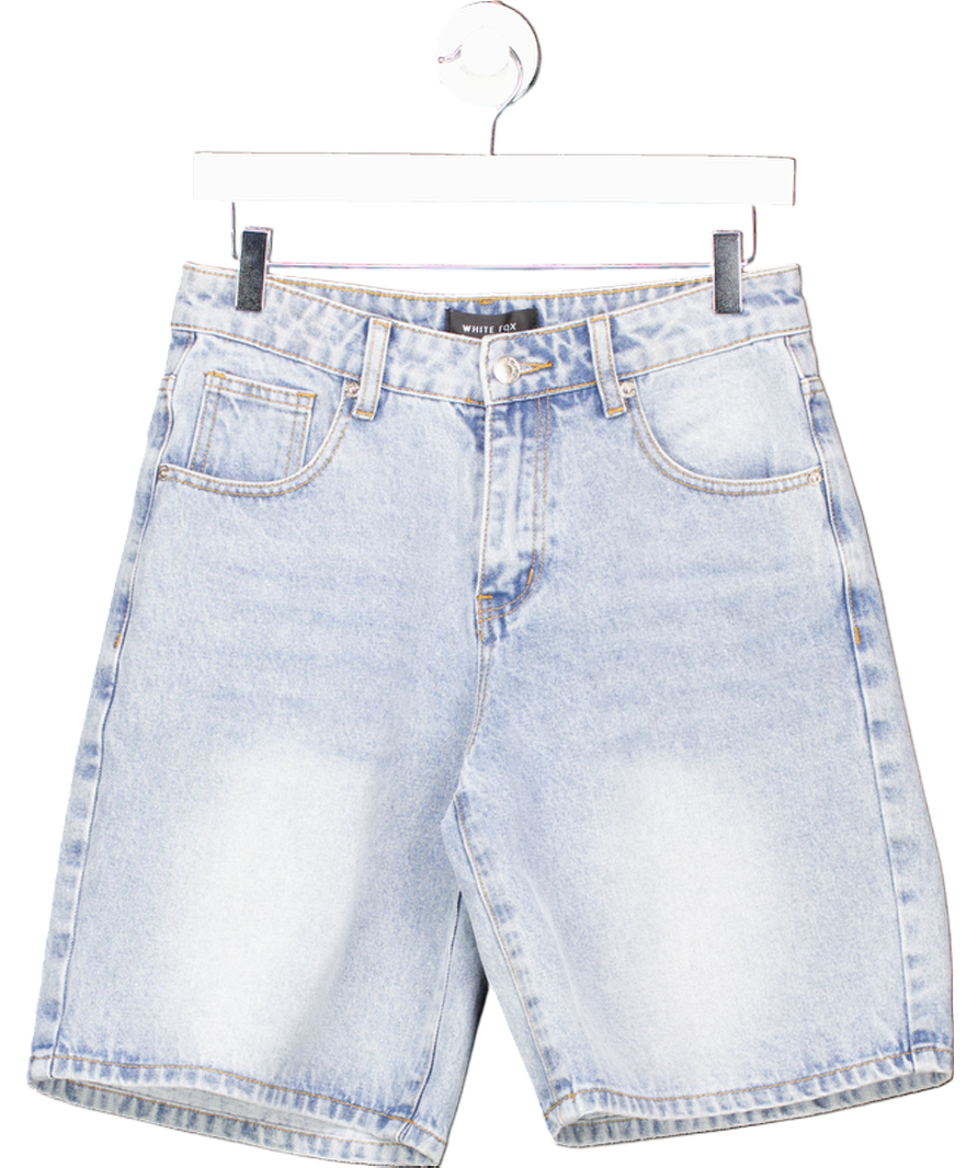 White Fox Blue Hurt Feelings Denim Shorts UK S